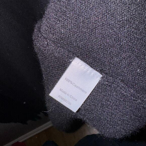 SUBTLELUXURY Black Cardigan 100% Cashmere Fringe Cardigan Size M/L comfort - Picture 5 of 8